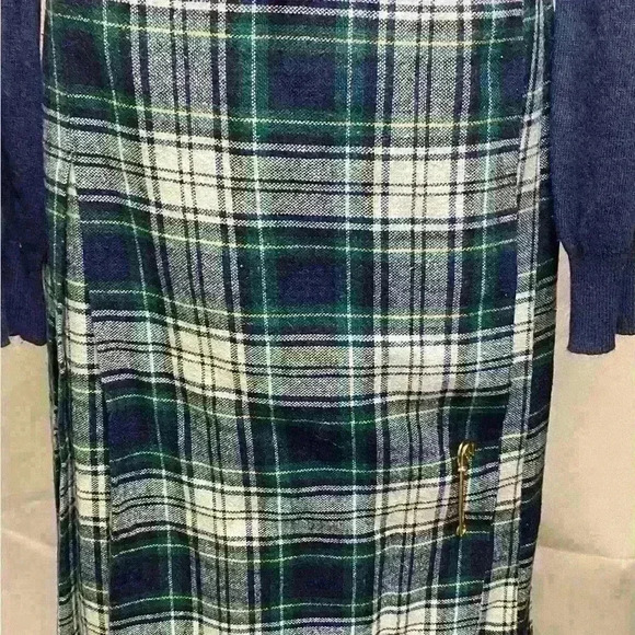 Vintage Women’s Pleated Plaid Wrap Around Skirt 100% Wool Size 8 Non Branded - Picture 8 of 10